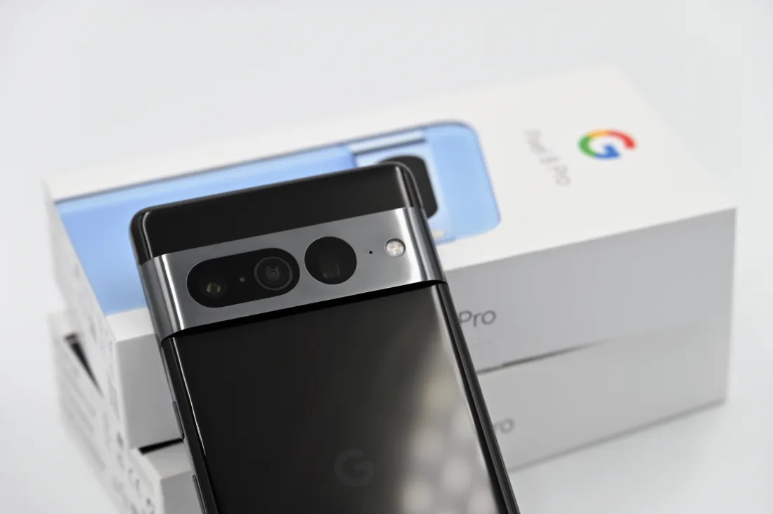 A Google Pixel Pro and its signature camera bar. Reports say the Pixel 11 will turn that bar into a feature of its own with a new lighting effect.